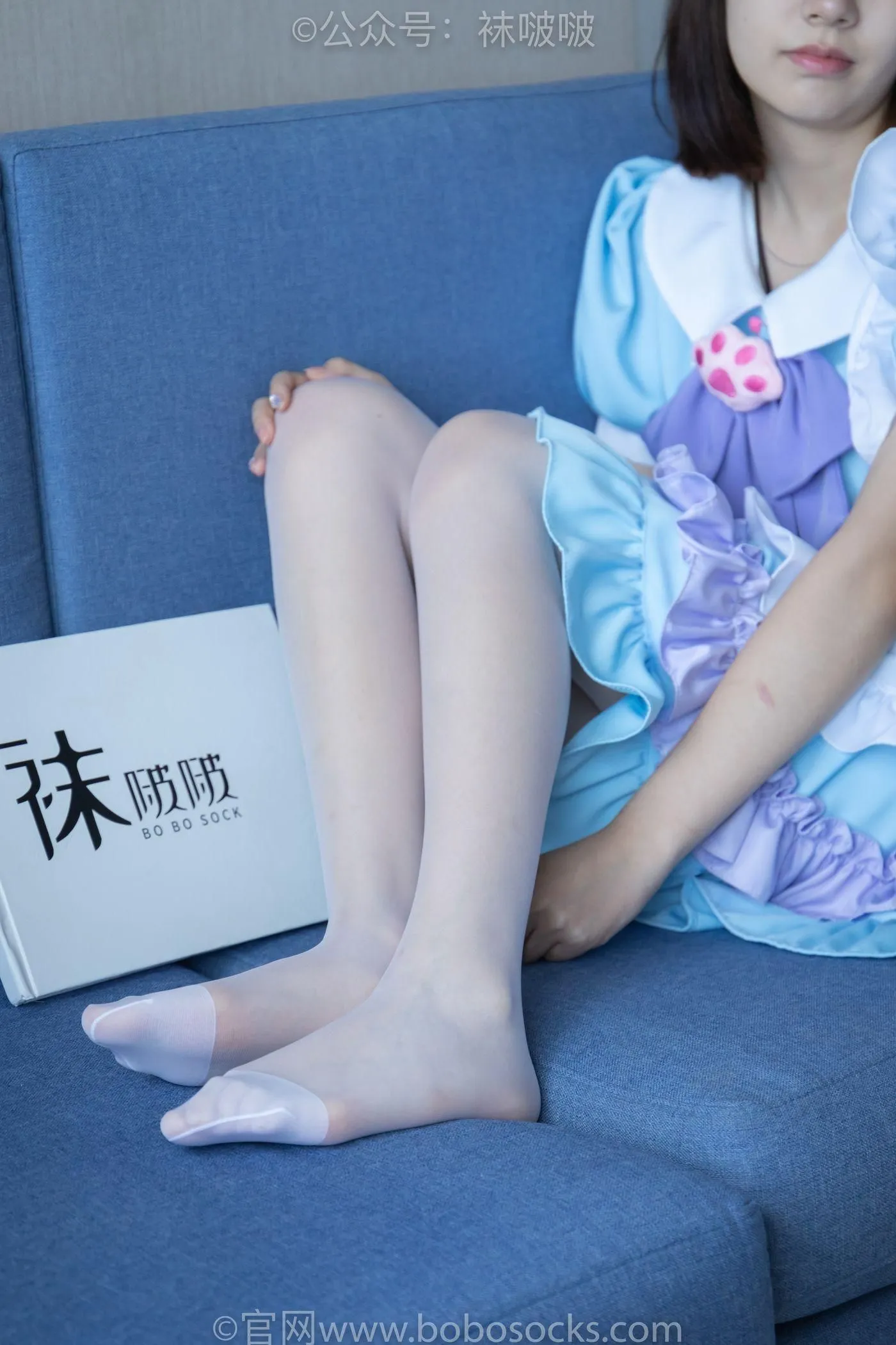 [BoBoSocks袜啵啵]NO.066 小甜豆-女仆装、高跟鞋、薄白丝 [134P]插图9